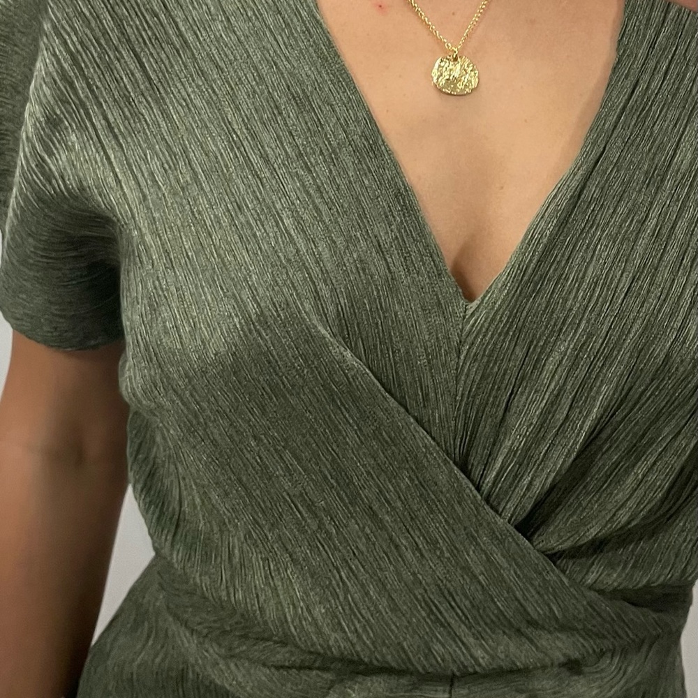 Olive green formal dress